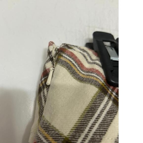 Mudd Y2K Cream Plaid Pleated Micro Mini Skirt Preppy Schoolgirl Coquette GrungeL - Picture 5 of 11